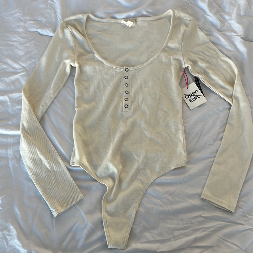 Open Edit Cream Bodysuit